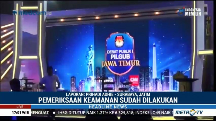 Persiapan Jelang Debat Kandidat Pilgub Jatim