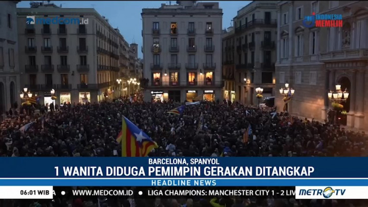 Spanyol Tangkap Wanita Diduga Pemimpin Gerakan Catalonia