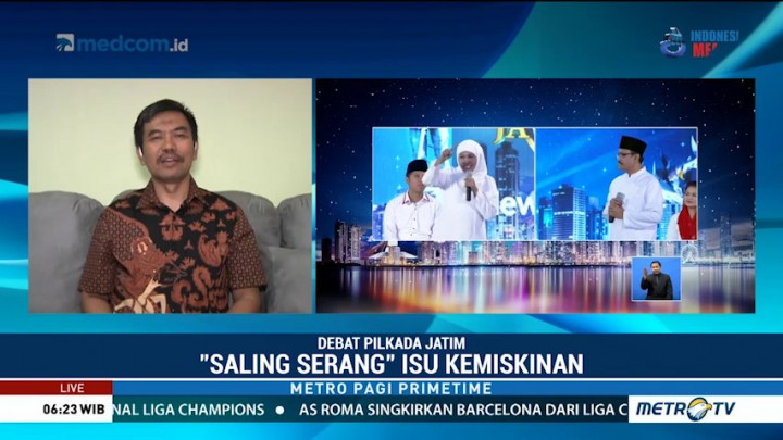 Saling Serang Soal Isu Kemiskinan di Debat Pilgub Jatim