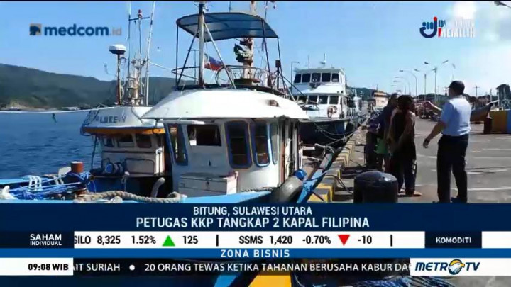 Petugas KKP Tangkap Dua Kapal Filipina Pencuri Ikan di Laut Sulawesi