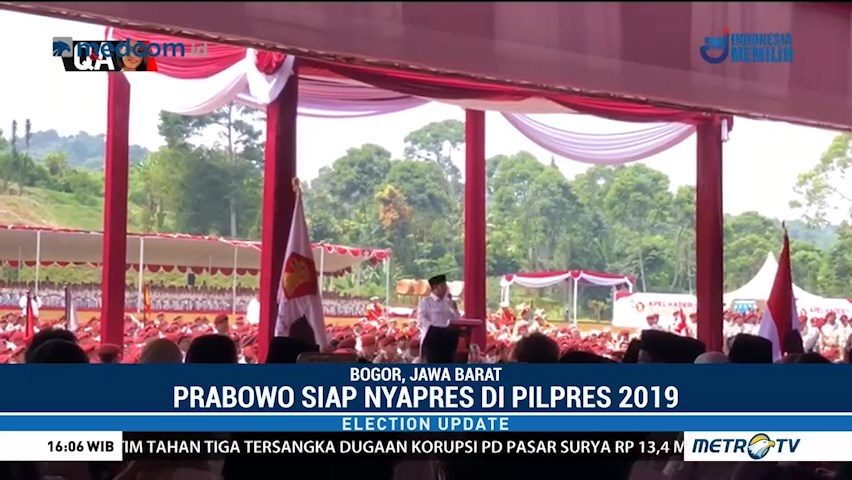 Prabowo Nyatakan Siap Maju Sebagai Capres di Pemilu 2019