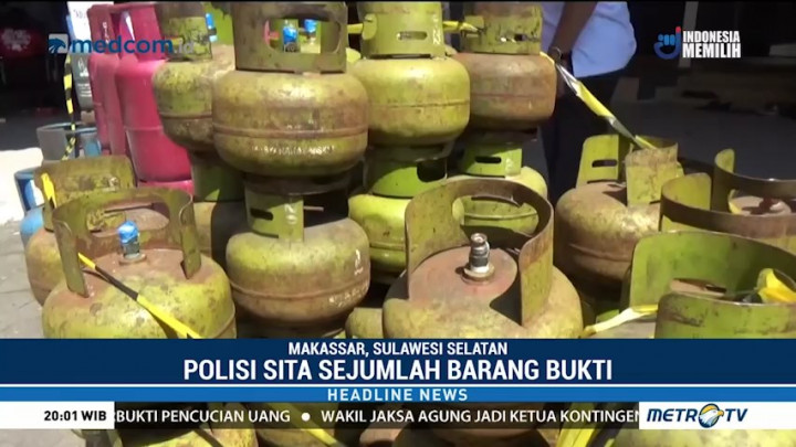 Polda Sulsel Bongkar Praktik Pengoplosan Gas LPG di Makassar