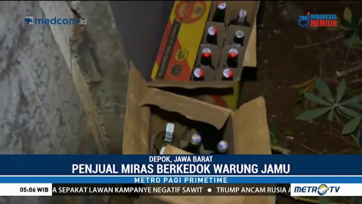 Polisi Gerebek Toko Miras Berkedok Warung Jamu di Depok