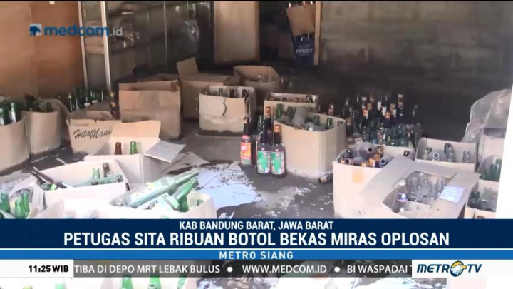 Satpol PP Bandung Barat Razia Ruko Gudang Penyimpanan Miras