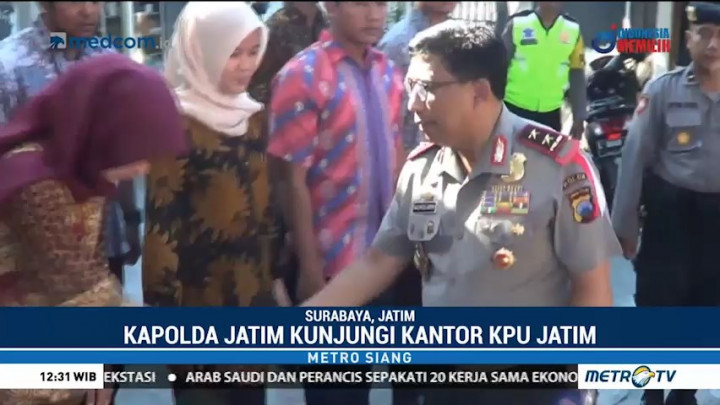 Kapolda Jatim Kunjungi KPU Jatim