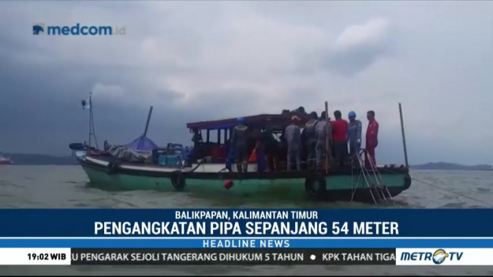 Pengangkatan Patahan Pipa Pertamina Ditunda Karena Masalah Teknis