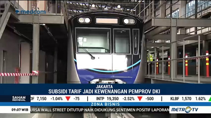 Tarif MRT Jakarta Belum Ditetapkan