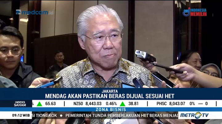 Mendag Wajibkan Pedagang Jual Beras Sesuai HET