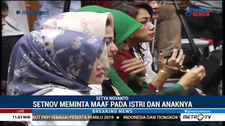 Setya Novanto Minta Maaf kepada Istri dan Anaknya