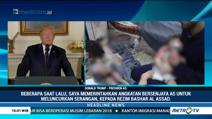 Donald Trump Perintahkan Militer AS Serang Suriah