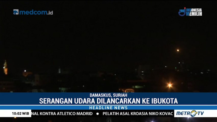 Serangan Udara Hantam Ibu Kota Suriah