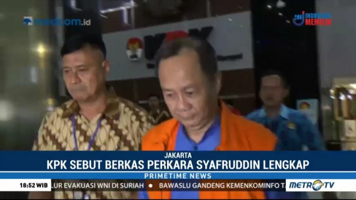 KPK Sebut Berkas Perkara Syafruddin Temenggung Lengkap