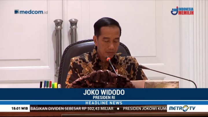 Kumpulkan Menterinya, Jokowi Evaluasi Program Strategis Nasional