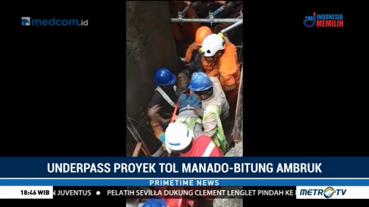 Proyek Tol Manado-Bitung Ambruk, 3 Pekerja Tertimbun
