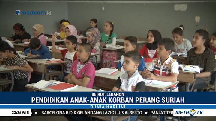 Anak Pengungsi Suriah di Lebanon Kembali Bersekolah
