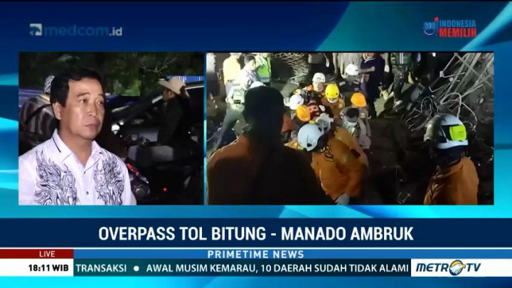 Dugaan Sementara Penyebab Ambruknya Overpass Tol Manado-Bitung