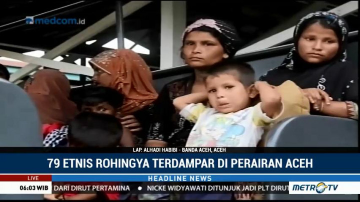 79 Imigran Rohingya Terdampar di Perairan Aceh