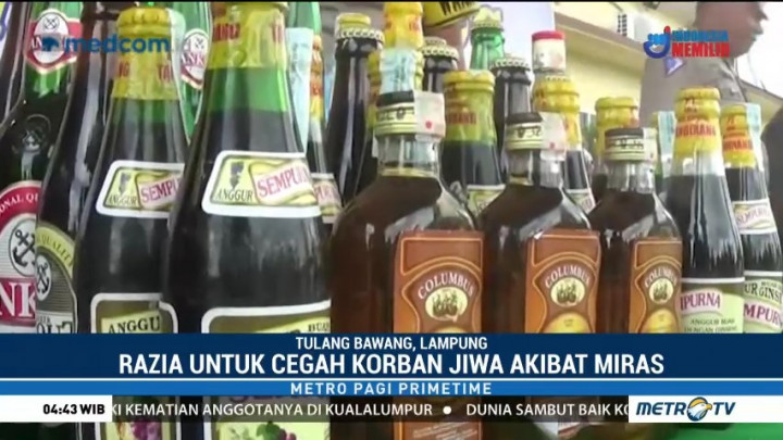 Polda Lampung Musnahkan Miras Hasil Razia