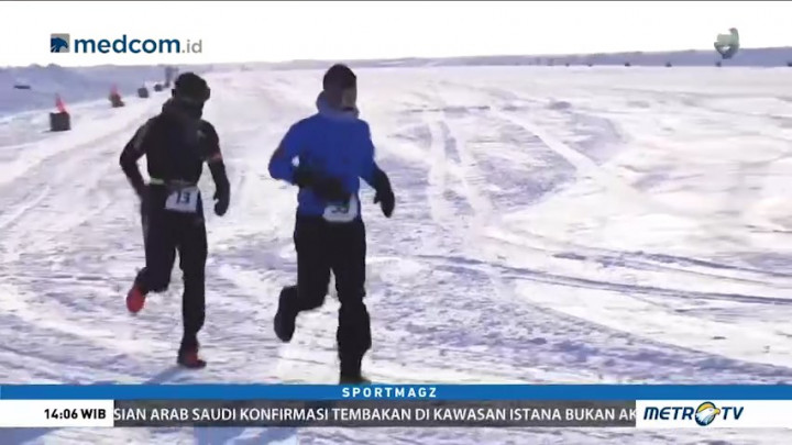 60 Peserta Ikut Lomba Maraton di Kutub Utara