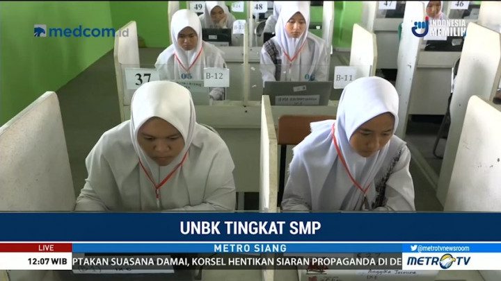 UNBK Hari Pertama di MTsN 2 Palembang Berlangsung Lancar