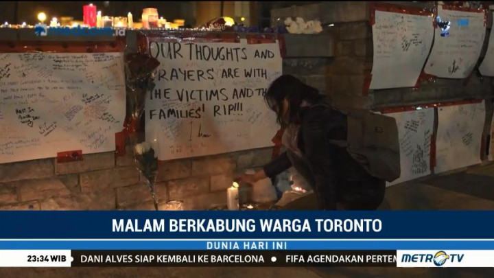 Lilin Duka pada Aksi Malam Berkabung Warga Kanada