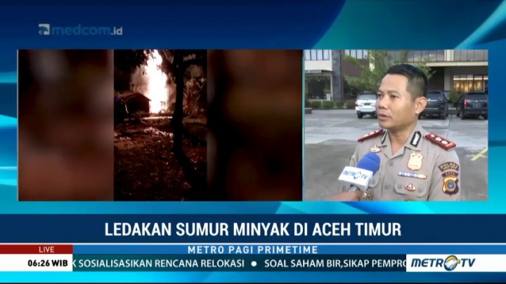 Ledakan Sumur Minyak, Ketinggian Kobaran Api Capai 70 Meter