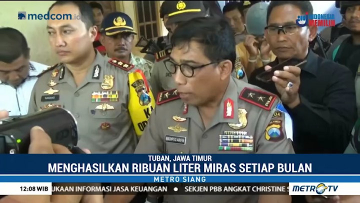 Kapolda Jatim Tinjau Pabrik Miras di Tuban