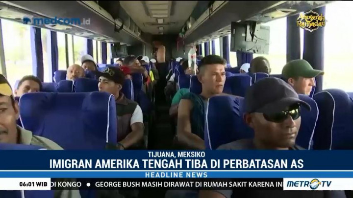 Ratusan Imigran Lintasi Perbatasan AS-Meksiko