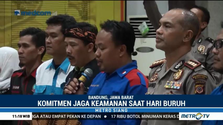 Buruh Bandung Komitmen Jaga Keamanan Saat May Day