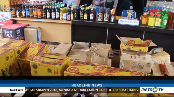 Polresta Pekanbaru Sita 3.200 Miras Selama Dua Pekan Razia