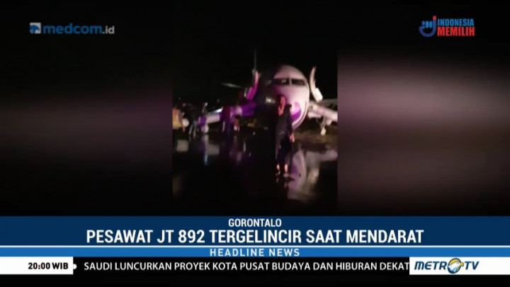 Pesawat Lion Air Tergelincir saat Mendarat di Bandara Gorontalo
