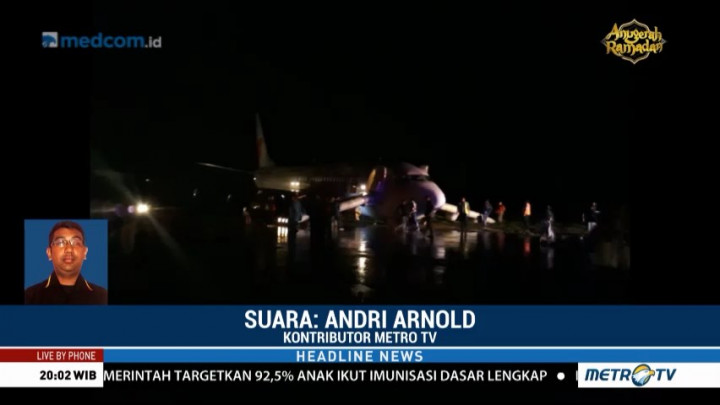 Tak Ada Korban Jiwa dalam Tergelincirnya Pesawat di Gorontalo