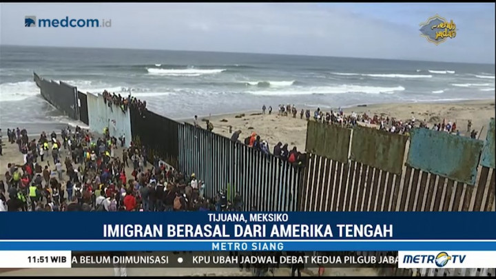 Ratusan Imigran Tertahan di Perbatasan AS-Meksiko