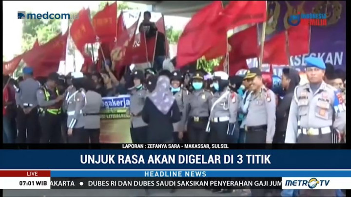Ini Tiga Titik Aksi May Day di Makassar