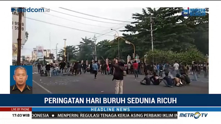 Unjuk Rasa Hari Buruh di Yogyakarta Berlangsung Ricuh