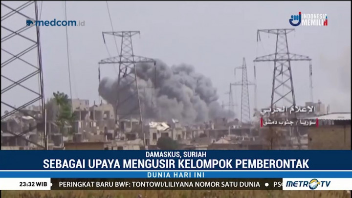 Pemerintah Suriah Serang Wilayah Selatan Damaskus