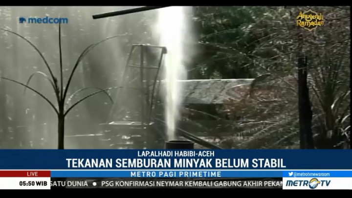 Tekanan Semburan Minyak dari Sumur Ilegal di Aceh Belum Stabil
