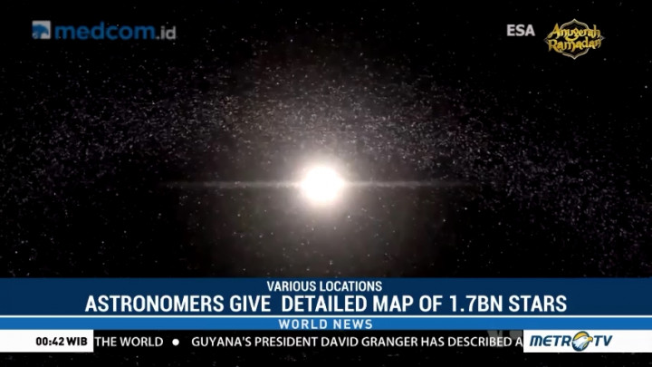 Astronomers Given Detailed Map of 1.7 Billion Stars