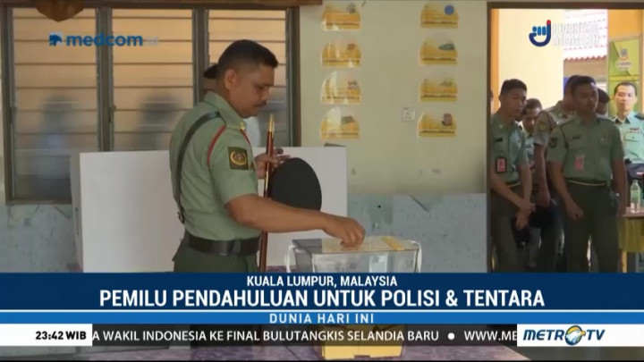 Malaysia Gelar Pemilu Pendahuluan Bagi Polisi & Tentara
