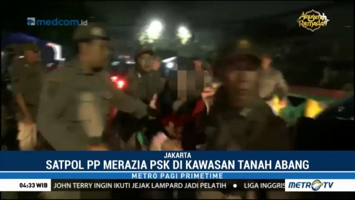 Satpol PP Gelar Razia PSK di Kawasan Tanah Abang
