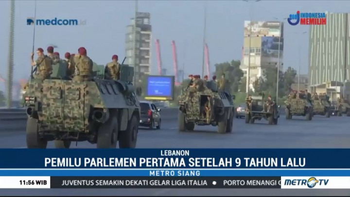 Anggota Militer Lebanon Berjaga Jelang Pemilu Parlemen