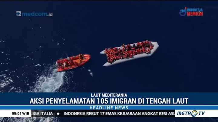 105 Imigran Diselamatkan dari Laut Mediterania