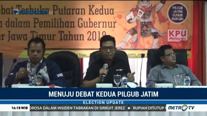 Debat Kedua Pilgub Jatim Angkat Tema Ekonomi dan Pembangunan