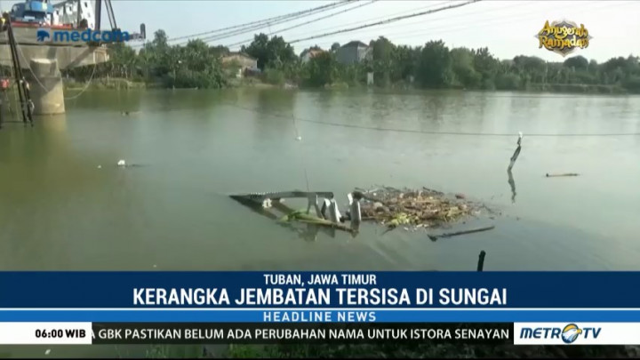 Perbaikan Jembatan Widang Terkendala Sisa Kerangka