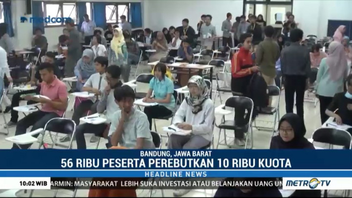 Peserta SBMPTN 2018 di Bandung Capai 56 Ribu Orang