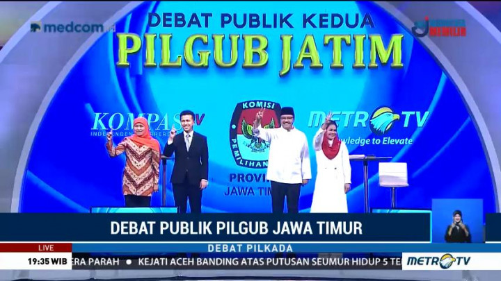 Debat Publik Kedua Pilgub Jawa Timur (1)