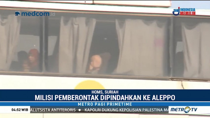 Pasukan Pemberontak Dipindahkan ke Suriah Utara