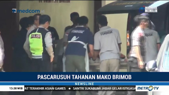 6 Kantong Jenazah Dibawa dari Mako Brimob ke RS Polri