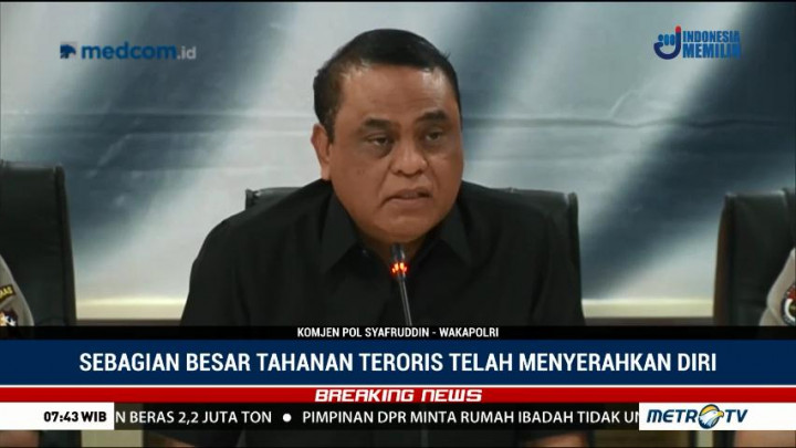 Wakapolri: Sebagian Besar Napi Teroris Telah Menyerahkan Diri