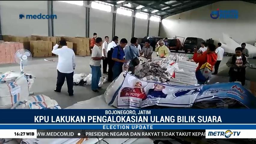KPU Bojonegoro Lakukan Pengalokasian Ulang Bilik Suara